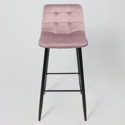 Стул STELLA, барный, пыльная роза велюр HLR25/черный_9