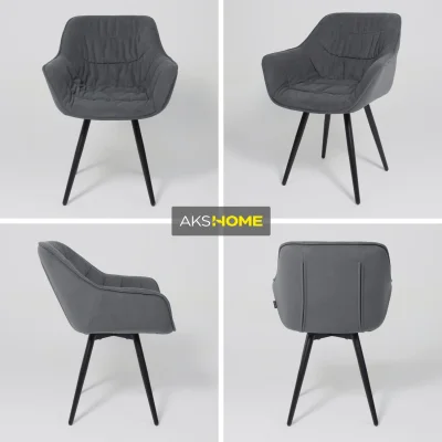 Стул САНТАНА 2, графитовый велюр Бренди Графит/черный_3