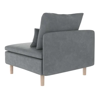 Модуль трехместный Линту + кресло Линту + подлокотник Линту, серый _25