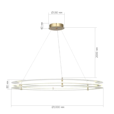 Светильник подвесной ST-Luce золотистый/Прозрачный LED 1*70W 4000K FAGY_6