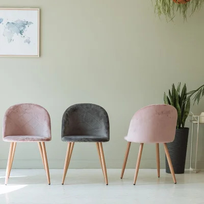 Стул HONNOR, пыльная роза велюр HLR-25/дуб_3