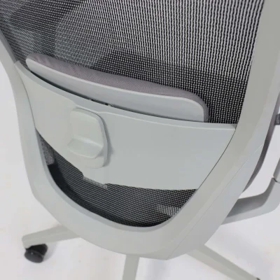 Кресло поворотное SPIRIT, темно-серая сетка+ серая ткань/серый полиамид_14