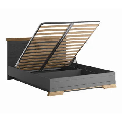 Н.м. "MARSELLE" кровать LOZ160х200 с подъемным механизмом, к.Дымчатый алмаз+Дуб урбан янтарный/ф.Дымчатый алмаз_2