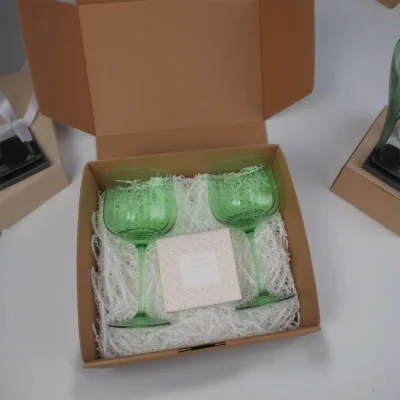 Подарочный бокс №2 (Бокал для вина (2 шт.) + Ароматическая свеча + Подарочная упаковка)_3