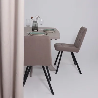 Стол LEONEL-130, раздвижной 130(165)х85, Бежевый камень-HPL/Капучино_3