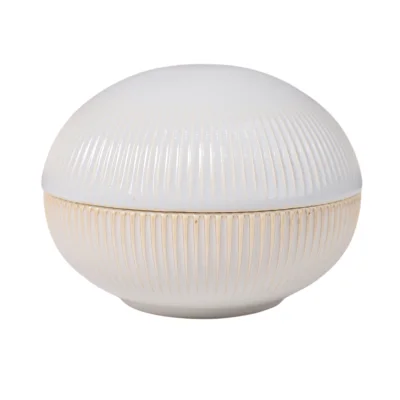 Блюдо-боул с крышкой AURORA, фарфор, айвори, d13*5см фотография