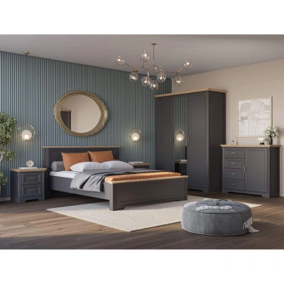 Спальня "JASMIN", графит+дуб артизан. Комплект №1_1