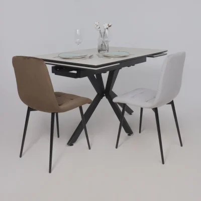 Стул AV 406-N, светло-серый бархат H-09/черный_6