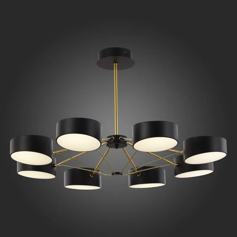 Светильник потолочный Черный, Золотистый/Черный LED 8*10W VALLE_preview_2
