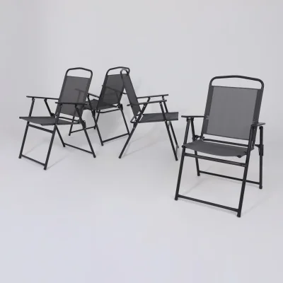 Кресло складное садовое HALO, серый/черный_8
