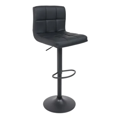 Стул барный LOGOS, экокожа, черный/черный фотография
