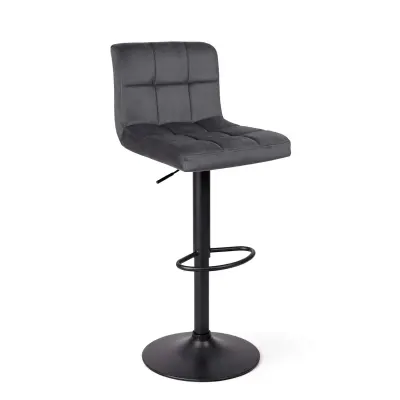 Стул LOGOS, барный, (темно-серый велюр HCJ-40/черный) фотография