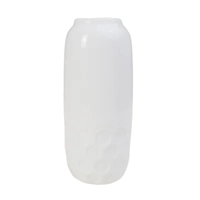 Ваза керамическая MONK, белый, 9,5*9,5*21см фотография