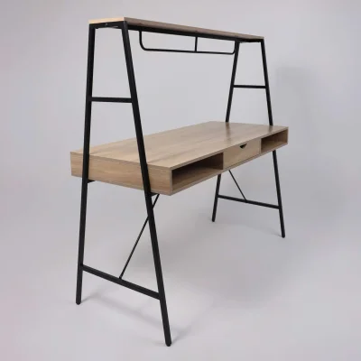 Стол письменный VECTOR, светлый дуб/черный металл, 1390*600*1400_7