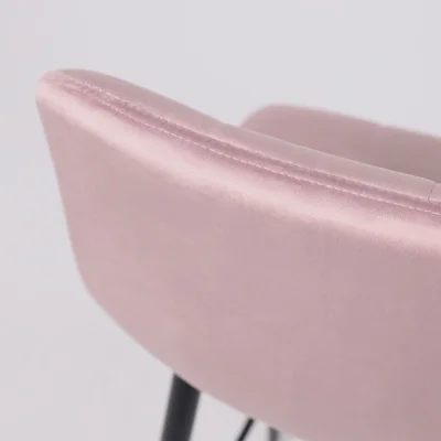 Стул STELLA, барный, пыльная роза велюр HLR25/черный_17