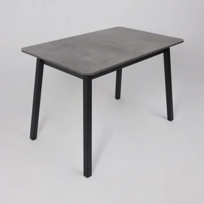 Стол TIRK RADIAL-110, раздвижной 110(142)х70, Дымчатая керамика/Чёрный_8