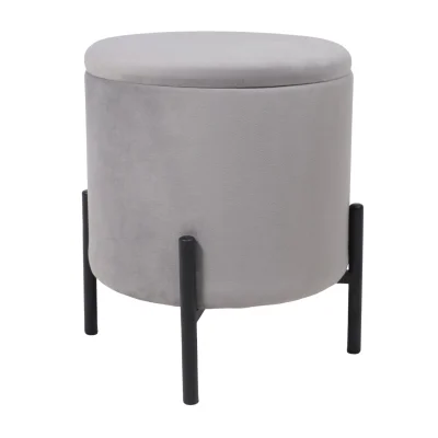 Стул-пуф BOOT, серый велюр MY 180G-60/черный фотография