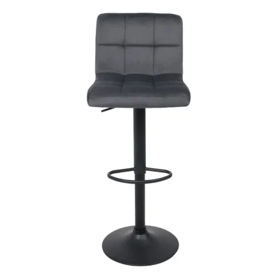 Стул барный LOGOS, (темно-серый велюр HCJ-40/черный)_2
