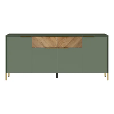 Н.м. "SIENA" тумба KOM4D2S, к.Дымчатый зеленый/ф.Дымчатый зеленый+Дуб вотан_2