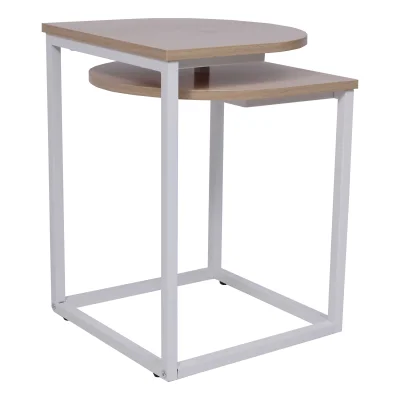 Стол журнальный CHIP, орех/белый, 400*400*550_4