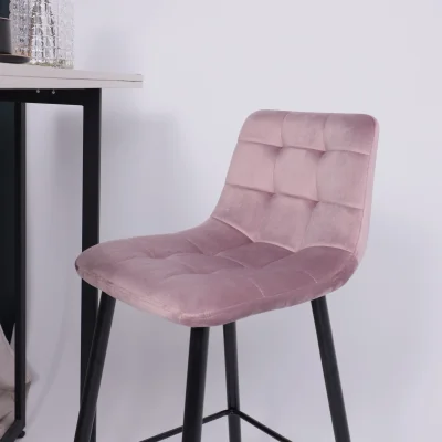 Стул STELLA, барный, пыльная роза велюр HLR25/черный_8
