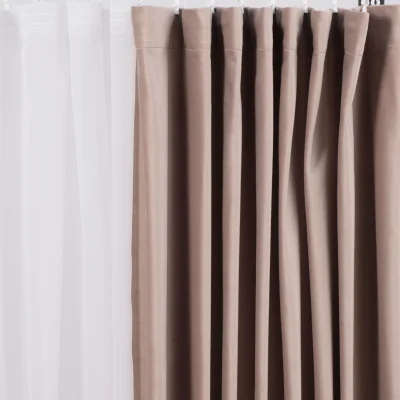 Комплект штор "Бархат" 1,5+1,5х2,7м на универсальной ленте, цвет капучино (арт.5018-44) фотография