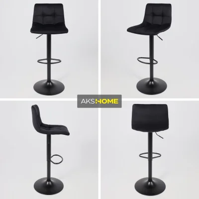 Кресло барное РОЙ GB, Seven 035 черный велюр/черный_2