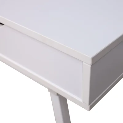 Стол письменный AGAT ECONOM, белый/белый металл, 1000*500*780_5