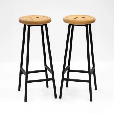 Стул барный BUTTON-78натуральный/черный_7