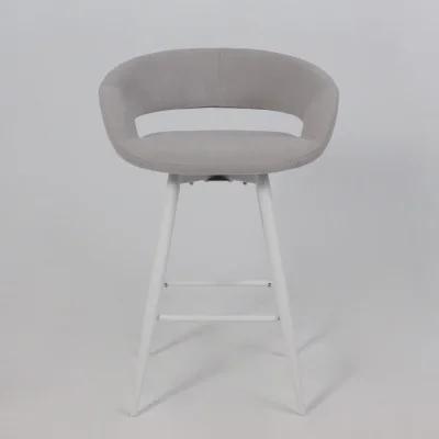 Стул барный BARNY-R 700, b20 SILVER LUX\белый_3