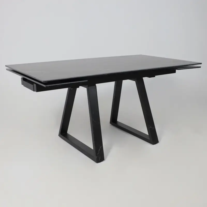Стол МОНАКО NEW,керамика 0 кат. 1600(2240)*900, Камень черный Greys Black/Черный матовый, квадро_preview_11