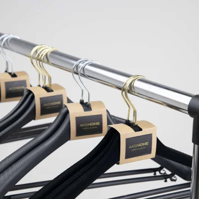 Набор вешалок В201, черный/серебро, 4 шт_4