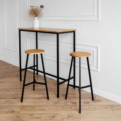 Стул полубарный круглый TRH-63натуральный/черный_3