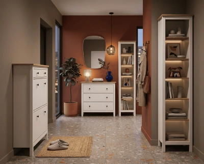 Прихожая Сага, ясень + белый. Комплект №3 фотография