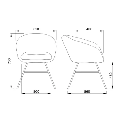 Кресло AMUR, светло-коричневый велюр HCJ-11/золото_7