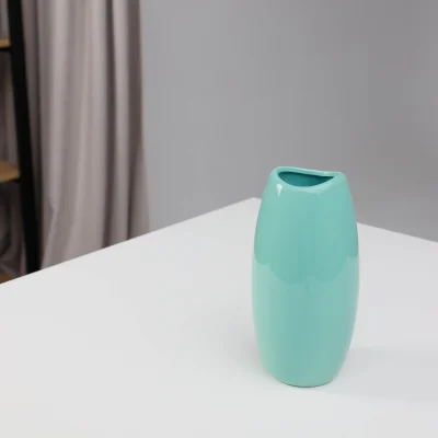 Ваза керамическая GHOST, голубой, 12,5*12,5*23,5см_4