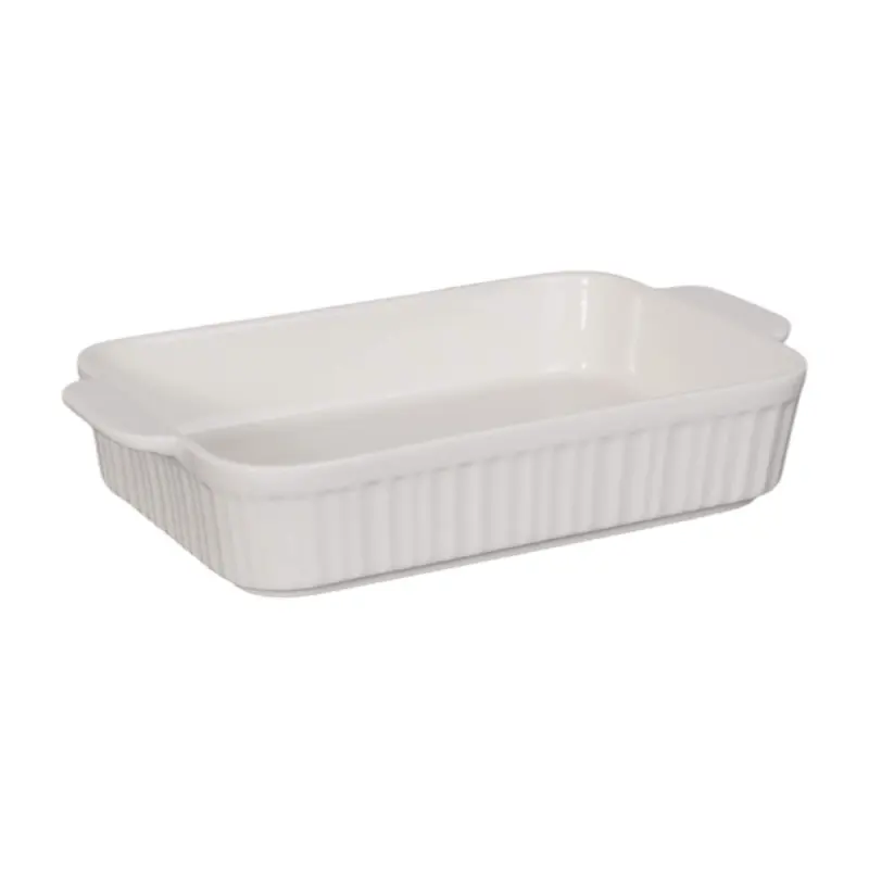 Форма для запекания прямоугольная CASSEROLE S, керамика, белый, 25.2*15.5*5см фотография