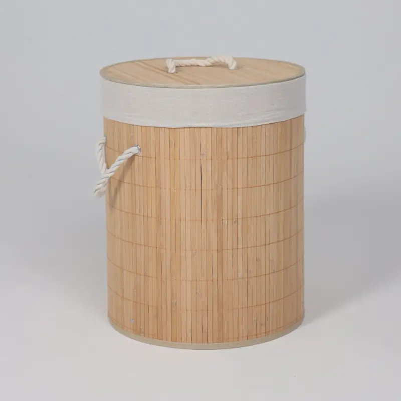 Корзина BAMBOO DUO, круглая, светлый, d40*50см_preview_2