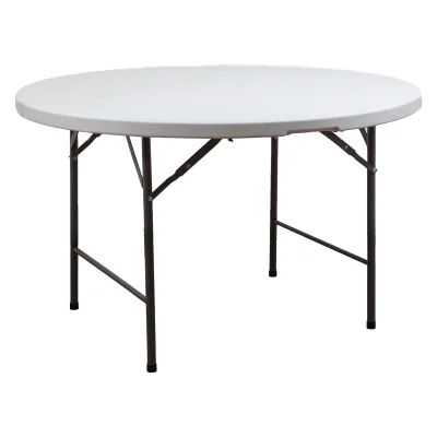 Стол складной Table AKS тип 10, белый (D152х74) фотография