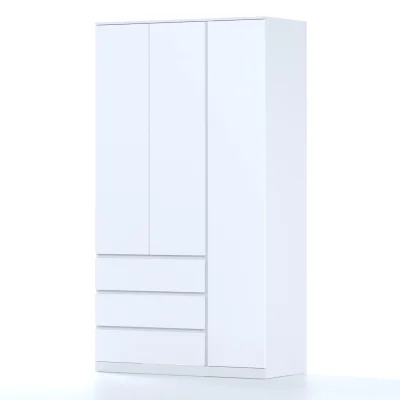 Шкаф распашной ВАРМА Стор 123,  222х123х57см, белый_1