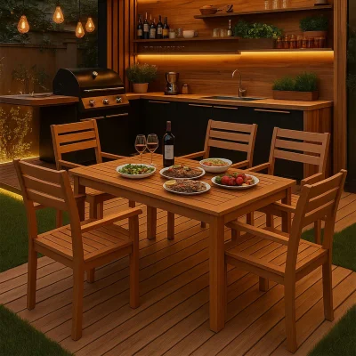 Стол стационарный 153*70см DYATEL, сосна (цвет дуб)_7