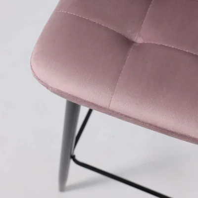 Стул STELLA, барный, пыльная роза велюр HLR25/черный_14