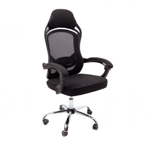 Компьютерные кресла - Кресло поворотное KYLE, ткань/сетка, черный