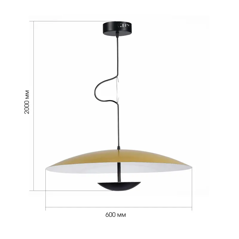 Светильник подвесной ST-Luce Золотистый,Черный/Золотистый LED 1*40W 3000K АРМОНИКО_preview_5