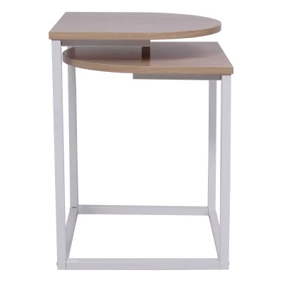 Стол журнальный CHIP, орех/белый, 400*400*550_3