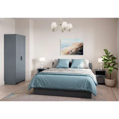 Кровать двойная НАВИ 140х200, серая (2.15.04.050.4 RU)_2