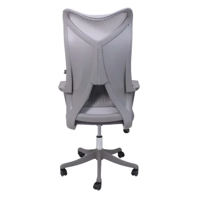 Кресло рабочее, поворотное ABRAHAM, ткань/сетка, серый+серый_5