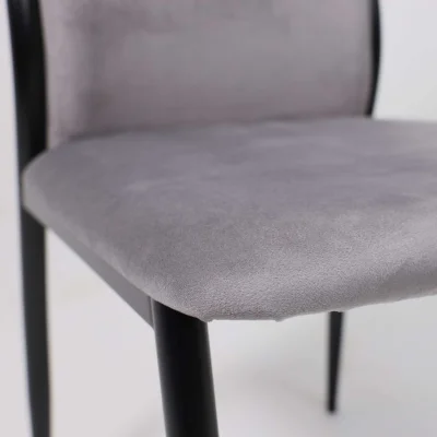 Стул DENVER, светло-серый велюр HLR-20/черный_5