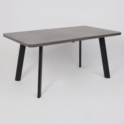 Стол LEON LUX RADIAL-180, раздвижной 180(240)х95, Дымчатая керамика/Чёрный_6