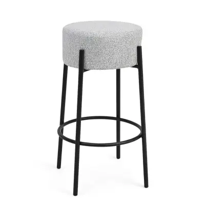 Стул барный BOB, серый лен AJ3013-1/черный фотография